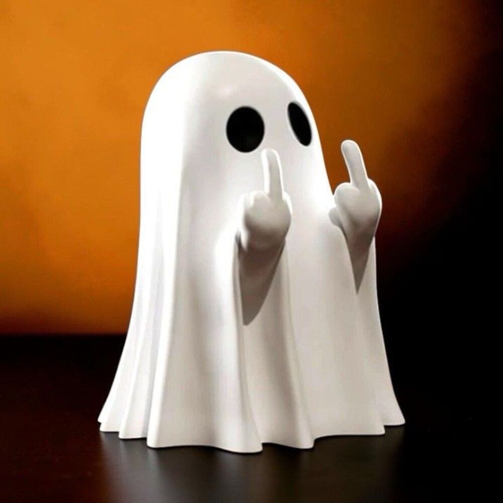 Halloween Spooky Figurine Resin Middle Finger Statue 3.5"H